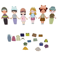 Poupée magnétique à habiller personnalisée pour enfants, ensemble de jeu créatif réutilisable pour l'éducation précoce et l'imagination