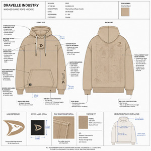 Sweat à capuche oversize en molleton Dravelle de haute qualité, imperméable, écologique, mélange polyester/coton, streetwear pour homme - Product Image 5