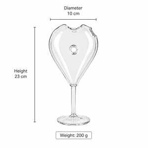 Chope à bière en forme de cœur, 23 cm de hauteur, 10 cm de diamètre, design moderne transparent, anti-fuite, pour hôtel et usage domestique, cadeau unisexe - Product Image 1