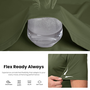 T-shirts de course pour hommes à manches raglan de couleur unie, hauts de sport athlétiques respirants en maille pour l'entraînement – Vente en gros - Product Image 5