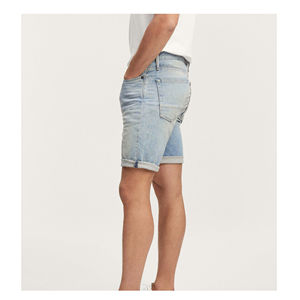 Shorts en jean délavé doux pour hommes, confortables et extensibles, style moderne d'été, décontractés et déchirés - Product Image 4