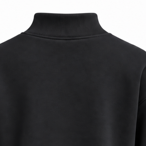 Black Women Mock Neck Sweatshirt Long Sleeve Pullover Casual Loose Fit Fleece High Collar Winter Streetwear Fashion <b>Jumper</b> Top - Product Image 3