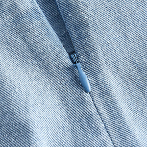 High Waist Pleated Denim Skirts for Women Raw Hem A-<b>Line</b> Mini <b>Jean</b> Skirt Wholesale Casual Style Custom Logo Skirt - Product Image 5