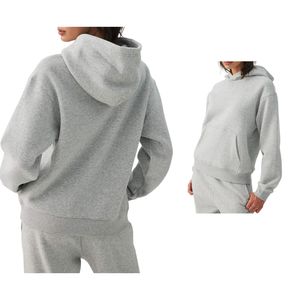 Sweat-shirt à capuche surdimensionné personnalisé pour femme en molleton de coton gris avec poche kangourou, style décontracté streetwear, vente en gros OEM - Product Image 1