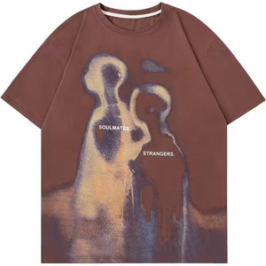 Camisetas Oversize de Algodón 100% para Hombre, Transpirables, Ecológicas, con Hombros Caídos, Cuello Redondo, 300 Gramos de Peso de Tela, Color Liso - Product Image 1