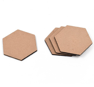 Posavasos Hexagonales de MDF para Decoración de Mesa, 6 mm de Grosor, Diseño Clásico, Nuevo, al Mejor Precio - Product Image 1