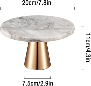 Marble And Brass Cake <b>Stand</b> Gold Rim Designer Marble Cake Display <b>Stand</b> Dessert <b>Cupcake</b> Display Cake <b>Stand</b> - Product Image 6