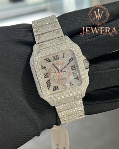 Montre en acier inoxydable avec verre en moissanite haut de gamme, style célébrité, idéale pour les soirées en boîte de nuit – Qualité supérieure – Offre spéciale - Product Image 5
