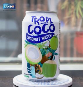Zumo de agua de coco 100% con sabor a Tan Do NFC, lata de aluminio de 330ml, etiqueta privada personalizable Brix 5%, certificado ISO HACCP, 24 meses - Product Image 1