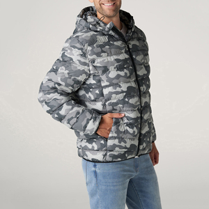 Men's XL Long Winter <b>Jacket</b> High Street Best Seller Custom Logo Zip Closure Waterproof Polyester Puffer <b>Fleece</b> Stand for Outdoor - Product Image 2