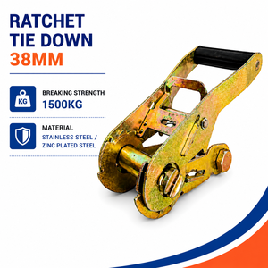 Ratchet Buckle 38mm 1500kg Plastic Handle High Strength for Truck <b>Cargo</b> Restraint Tie Down Strap Custom OEM Factory Supply - Product Image 3