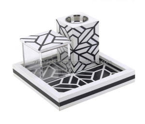 Porte-encens en résine incrustée, boîte en acrylique, cadeaux Bakhoor pour l'Aïd Moubarak arabe, Ramadan 2025, ensemble de brûleur à encens, incrustation MOP - Product Image 6