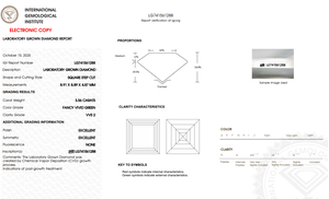 Diamante Cuadrado de Corte Escalonado de 3.56CT, Verde Intenso VVS2, Cultivado en Laboratorio, Estilo Esmeralda, Diamante Verde Cuadrado, Piedra Central Geométrica de Lujo - Product Image 2