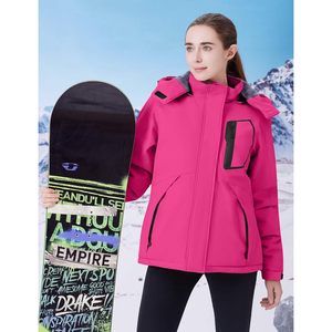 Chaqueta de Esquí Impermeable para Mujer, Talla XL, Forro Polar, Cortavientos, Abrigo Cálido de Invierno para Mujer, Trajes de Esquí 2025 - Product Image 2