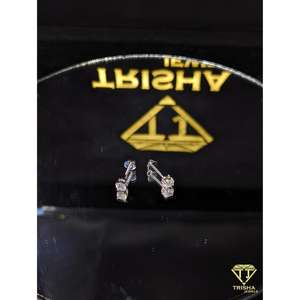 Pendientes de Botón de Flor Solitario de Lujo, Moissanita de Corte Brillante, Plata de Ley 925, Certificado GIA, para Bodas y Fiestas - Product Image 2