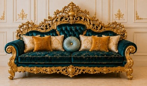 Royal Mansion Drawing Room <b>Sofa</b> Set with Teak Wood Carvings Buy Golden Tufted <b>Sofa</b> With Center <b>Table</b> For Living Room Furniture - Product Image 2