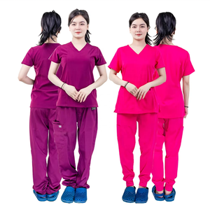 ชุดยูนิฟอร์มพยาบาล ชุดสครับทางการแพทย์ ออกแบบกางเกงได้ตามต้องการ ป้องกันฝุ่นได้ดี สำหรับผู้หญิงและผู้ชาย ผู้ผลิตเสื้อผ้าแบบ ODM/OEM - Product Image 1