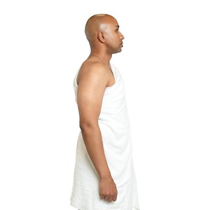 Serviettes d'Ihram pour hommes, blanches, 100% coton, élégantes, respirantes, séchage rapide, extensibles dans quatre directions - Product Image 5