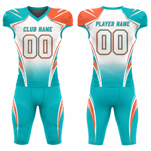 Conjunto de Jersey de Fútbol Americano Personalizado para Hombre Minnesota MEGAMAPLE Negro Naranja Sublimado con Cuello en V y Manga Corta - Product Image 1