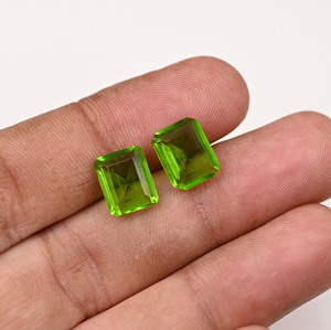 Peridoto de cuarzo más vendido, corte octogonal de 10x12 mm, briolette facetado, piedra preciosa suelta para la fabricación de joyería de plata, colgantes y collares. - Product Image 3