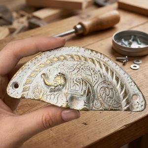 Traditional Cast Iron Adjustable Cabinet Handle with Novelty Shape for Kitchen <b>Drawer</b> Dresser-Durable Furniture <b>Pull</b> - Product Image 3