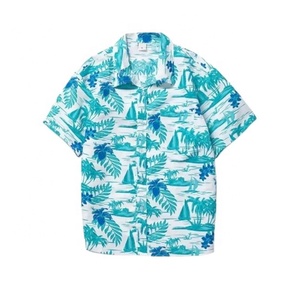 Chemise Hawaïenne en Rayonne à Manches Courtes pour Homme, Motif Floral Polynésien, Décontractée, Plage, Été - Product Image 2