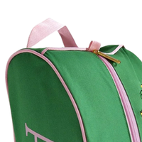 Sac à dos zippé résistant à l'eau vert 1908 pour voyage, école, ordinateur portable, livres, multi-poches, léger, décontracté, sac à dos de jour