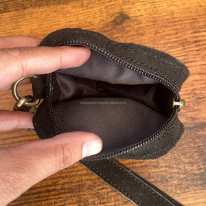 2024 mode Zip dames botte point daim cuir porte-monnaie personnalisé Mini en cuir véritable RFID femmes pièce poche argent portefeuilles - Product Image 6