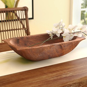 ชามไม้แกะสลักทำมือสำหรับตกแต่งบ้าน - Product Image 1