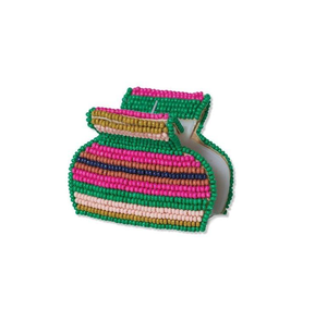 Luxury Handmade Beaded Hair Claw Stylish Trendy Colorful Design <b>Resin</b> and Plastic Material - Product Image 1