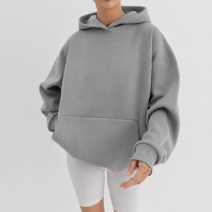 2006 Women Oversized <b>Hoodie</b> In Different Colors Cotton Fleece Regular Length Full Sleeve Hooded Breathable With Pockets Autumn - Product Image 1