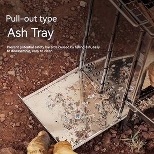 Stufa a Legna Portatile Pieghevole Quadrata Compatta 21x14x14 cm, 0,77 kg, Essenziale per Campeggio e Escursionismo - Product Image 5