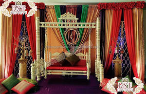 ชิงช้าไม้สักสำหรับงานเมห์นดี เมยอน สเตจสวิง งานซันจีต งานการ์บา งานแต่งงานกลางคืน งานเจ้าบ่าวเจ้าสาว สีตามสั่ง ขายส่ง - Product Image 5