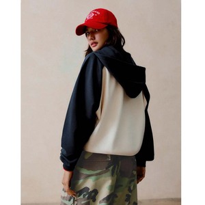 Sweat-shirt à capuche surdimensionné pour femme, couleur unie, manches longues, fermeture éclair, mélange de coton polaire, vêtements d'automne - Product Image 6