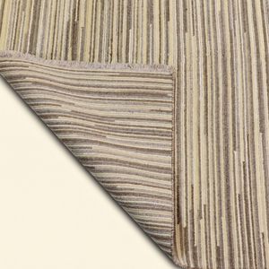 DECORDEC Driftwood Beige <b>Grey</b> Wool Linear Stripe <b>Rug</b> Handmade Textured Non-Slip Eco-Friendly Area <b>Rug</b> for Living Room Hotel - Product Image 6