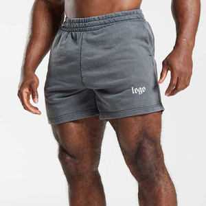 Men Acid Wash Sweat <b>Shorts</b> Canvas Elastic Waist Lightweight Cotton Comfortable Fit Retro Streetwear Casual Summer Lounge <b>Shorts</b> - Product Image 3