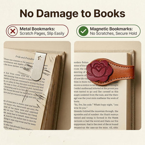 Wholesale Decorative leather maple leaf <b>bookmark</b> page marker crafted for journals novels and educational books for sale - Product Image 4