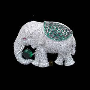 Ekansh Fashion Crystal Pearl <b>Brooch</b> <b>Pin</b>-Gold Plated Rhinestone Zircon Jewelry - Product Image 2