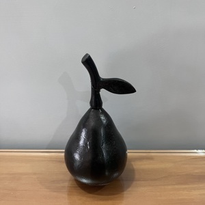 Escultura Decorativa de Pera en Aluminio Negro, Figura de Fruta Moderna para Decoración de Mesa, Adorno para el Hogar - Product Image 4