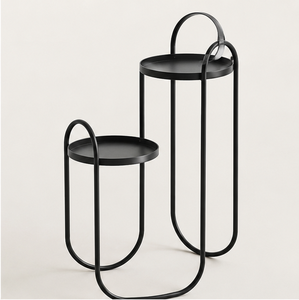 2-Tier Metal Plant Stand Iron Flower <b>Pot</b> <b>Holder</b> for Indoor Living Room and Outdoor Balcony Garden Decor - Product Image 2