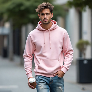 Sudadera con capucha funcional extragrande de algodón grueso para hombre, estilo streetwear personalizado, con cremallera, color degradado, vintage, lisa, con lavado ácido - Product Image 1