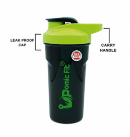 Black Plastic <b>Shaker</b> <b>Bottle</b> 670ml With Flip Lid Reusable BPA Free For Outdoor Activity Modern Style - Product Image 2