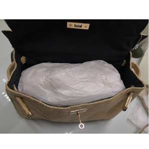 Bolso de Mano de Yute Natural para Mujer, Elegante y Ecológico, Bolso de Hombro para Dama - Product Image 4