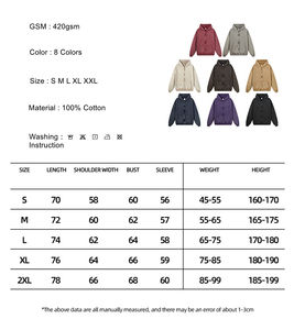 Glory Custom Oversize100% Cotton Distressed Men's Hoodie Drop Shoulder Retro Fashion Brand Cotton Washed Loose men's hoodies - Product Image 6