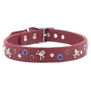100% collier de chien en cuir véritable avec fonction rembourrée personnalisée nouvelle décoration de goujons fantaisie haut fabricant de fournisseur indien - Product Image 1