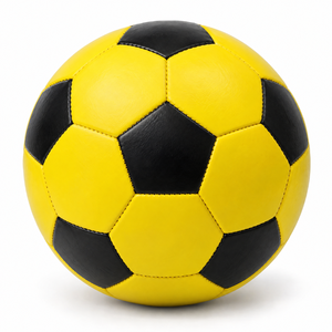 ลูกฟุตบอลหนัง PU สีเหลืองดำ ขนาด 5 แบบสั่งทำพิเศษ - ขายส่ง ลูกฟุตบอลฝึกซ้อมและแข่งขันแบบสีตัดกัน OEM - Product Image 1