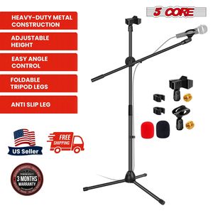 Support de microphone trépied réglable avec bras télescopique extensible, support de micro réglable en hauteur au sol - Product Image 4