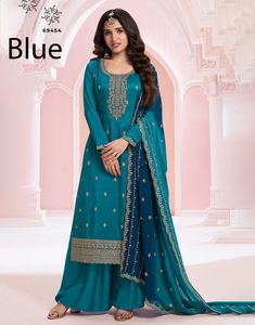 Traje Étnico Femenino Más Popular, Estilo Afgano, Traje Indio/Pakistaní, Vestido de Novia de Seda Viscosa Pesada con Silueta Recta - Product Image 4