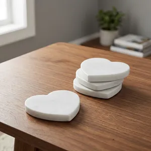 Luxury Natural <b>Marble</b> <b>Coaster</b> Set Waterproof Eco Friendly Stone Drink <b>Coasters</b> for Dining Table Kitchen Villa Hotel - Product Image 1