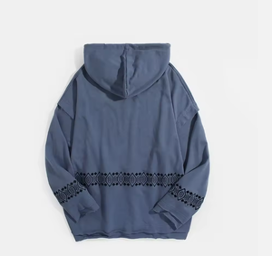 เสื้อฮู้ดดี้โพลีเอสเตอร์ทรงโอเวอร์ไซส์สำหรับผู้ชาย สไตล์ลำลอง กระเป๋าใหญ่ กำลังเป็นที่นิยม - Product Image 2